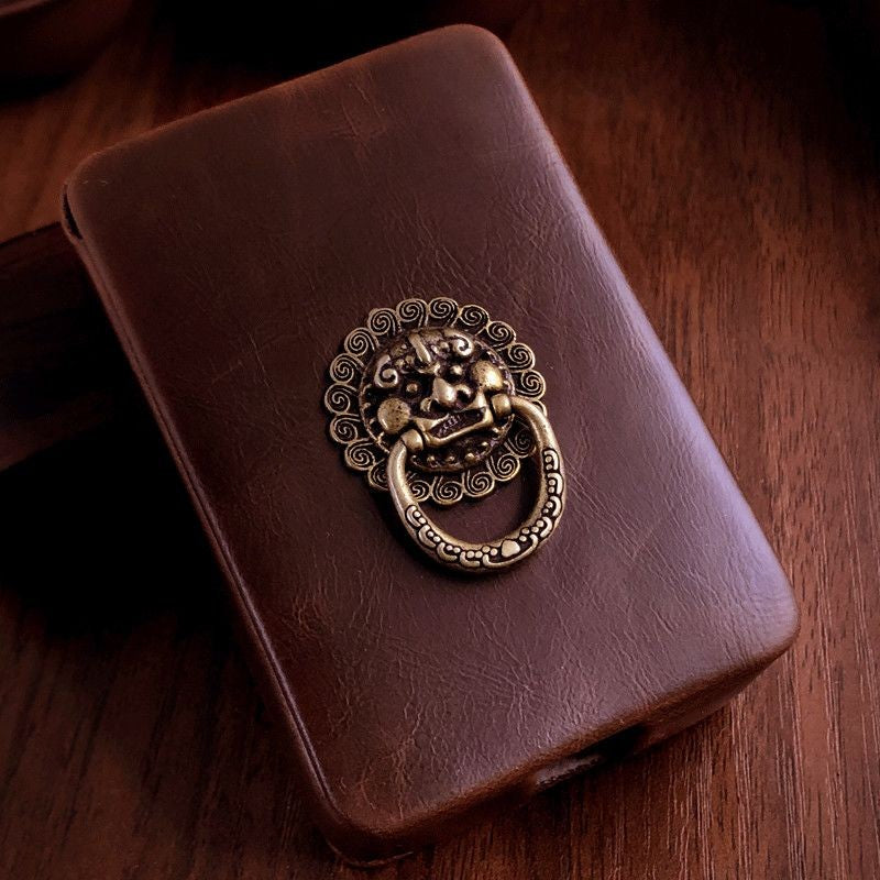 Vintage Leather Cigarette Case Soft Pack 20pcs Magnetic Flip Men’s Portable Case
