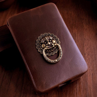 Vintage Leather Cigarette Case Soft Pack 20pcs Magnetic Flip Men’s Portable Case