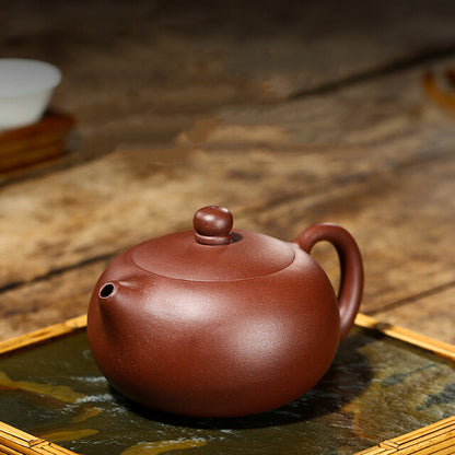Xishi Pot Real Yixing Zisha Clay Pot Marked Ball Shaped Infuser Holes Tea Pot