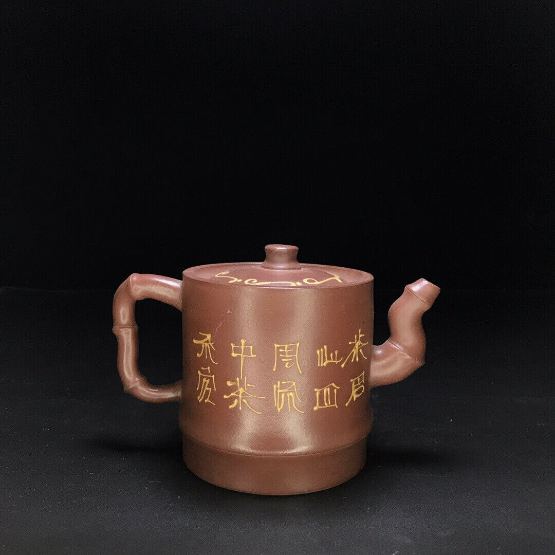 Chinese Yixing Zisha Clay Handmade Exquisite Teapot （竹筒壶 底款：汪寅仙）