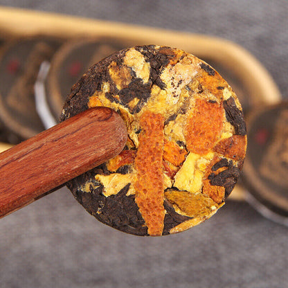 500g Yunnan Chenpi Pu'er Tea Cake Citrus Ripe Tea Black Tea Small Jade Cake