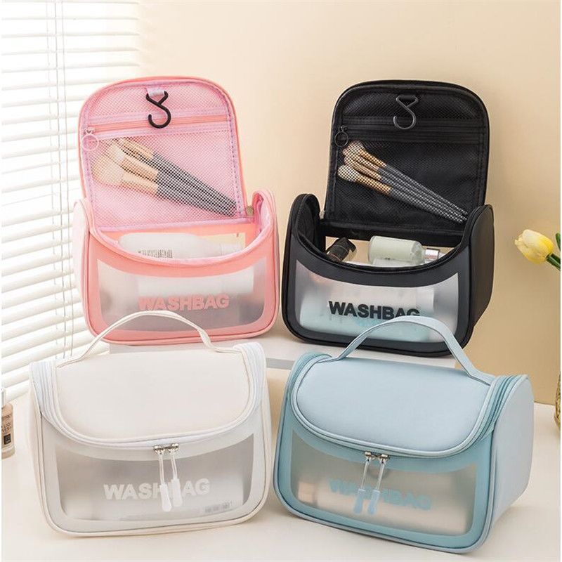 Travel Waterproof Cosmetic Bags Hook Wash Makeup Pouch Organizer Storage Cases