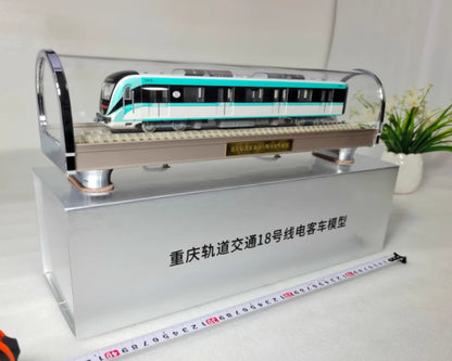 1:68 40CM Chongqin Rail Transit Line 18 Electric Passenger Trains Diecast Model