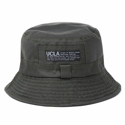 Women's Bucket Hats Retro Washed Cotton Foldable Fisherman Men Outdoor Sunscreen