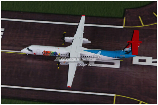1:200 JC Wings Luxair Bombardier Dash 8 Q400 Passenger Airplane Diecast Model