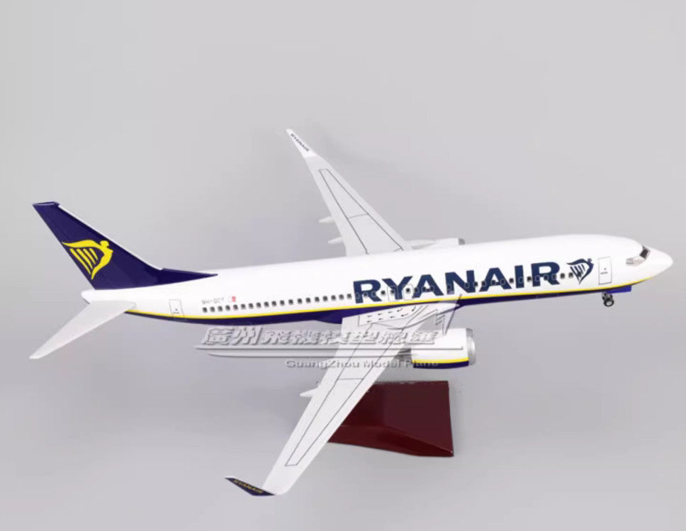 47CM 1:80 RIANAIR BOEING 737 MAX8 Passenger Airplane Landing gears Resin Model