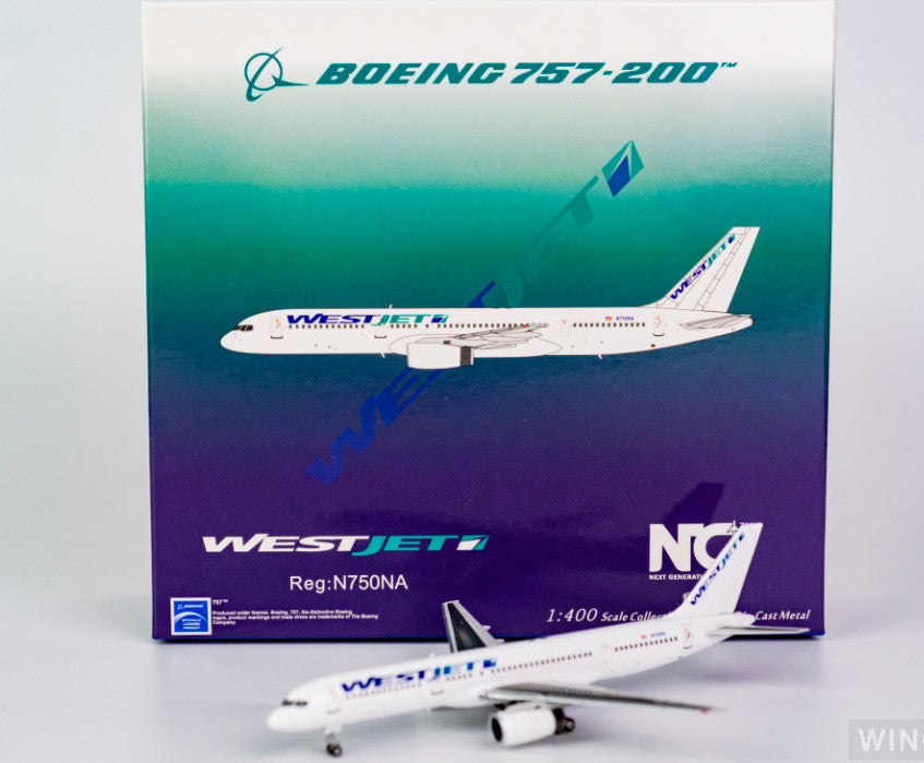 1:400 NG Model WESTJET BOEING 757-200 Passenger Airplane Diecast Aircraft Model