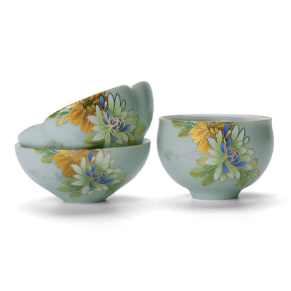Jingdezhen boutique tea cup porcelain handmade cup of tea handpainted floral cup