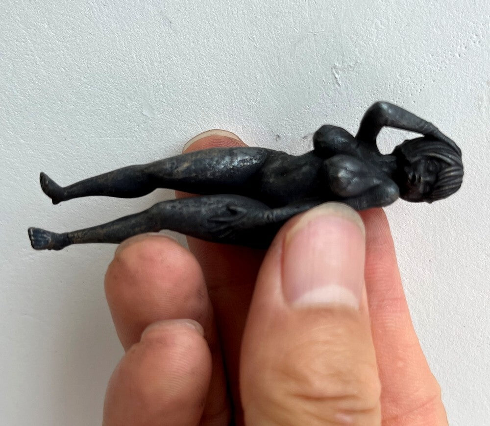 Brass Naked Girl Statue Art Beauty Human Model Bia Ass Hand Artwork Decor