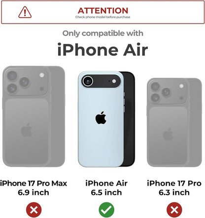 for Iphone Air Case with Slide Camera Cover & Adjustable Kickstand & Built-In Sc
