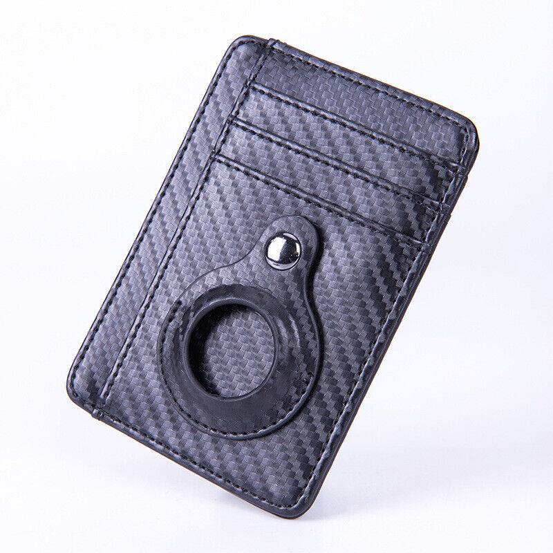 Airtag Wallet Genuine Leather Credit Card Money Holder Case Air Tag Cover Gift