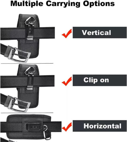 Vertical Cell Phone Holster Pouch Wallet Case With Belt Clip For iPhone Samsung