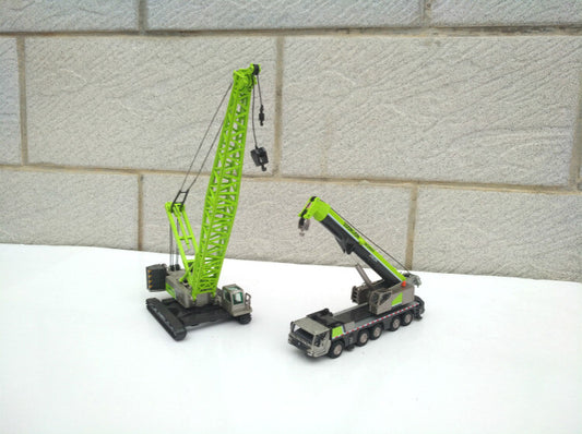 2PC ZOOMLION 1:120 ZCC1300 CRAWLER & ZAT2000V753 ALL TERRAIN CRANE Diecast Model
