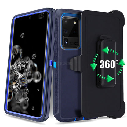For Samsung Galaxy S20 Ultra/+/FE Hybrid Rugged Case Cover + Holster Belt Clip