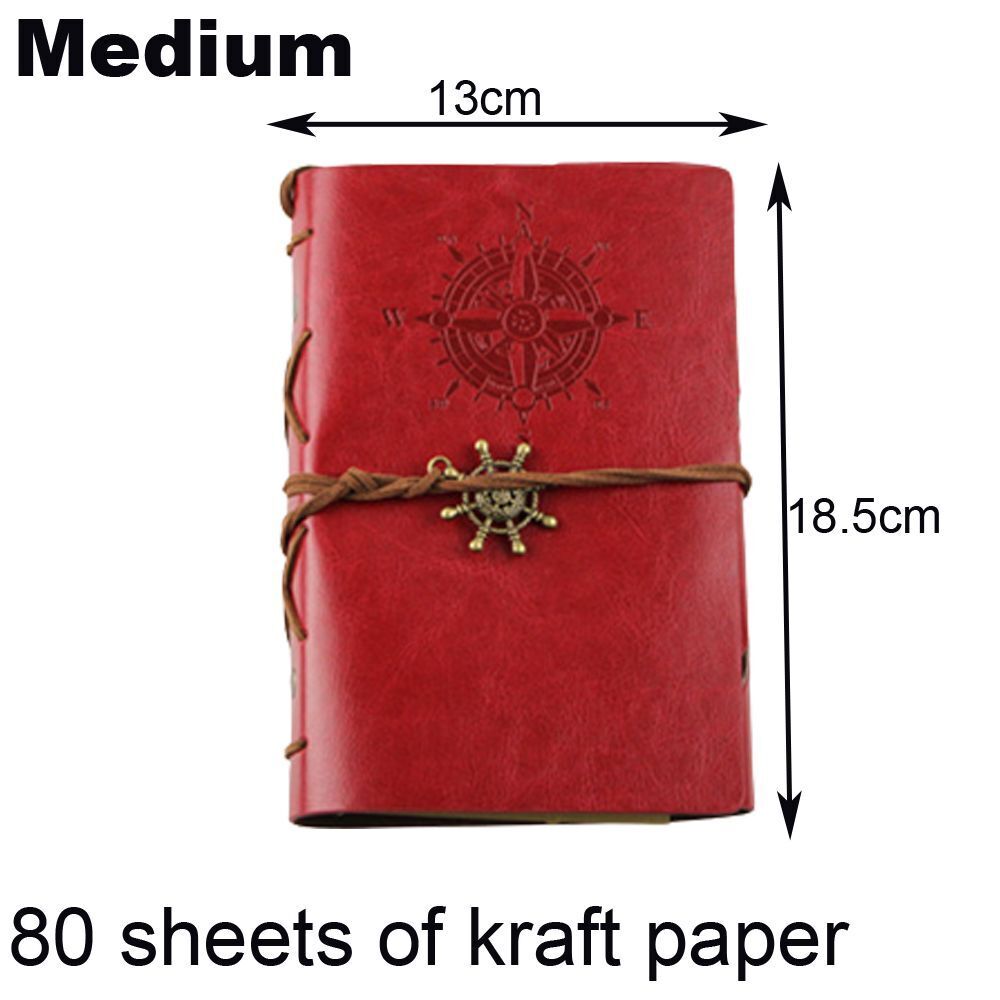 Photo Album 30 Sheet Vintage Leather Scrapbooking Book Refillable Page 21.5x17cm