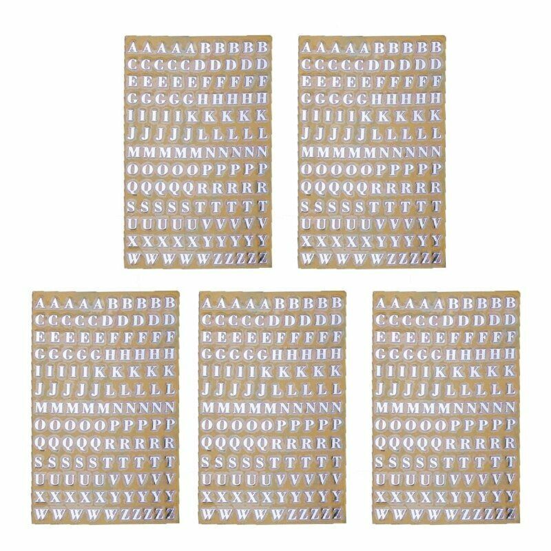 Decorative Stickers 3mm Alphabet Letters Numbers Chunky Glitter Epoxy Resin 5Pcs