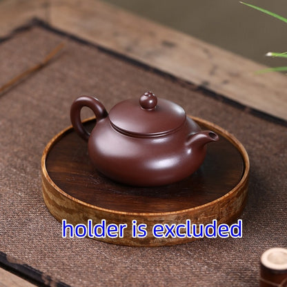 160ml Real Yixing Zisha Tea Pot Purple Zhu Clay Marked Pot 9 Infuser Holes China