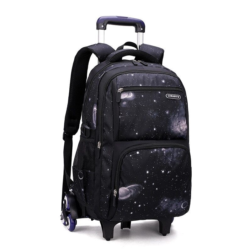 School Bag Wheels School Backpack Wheeled Bag Students Bags Boys Travel Luggage