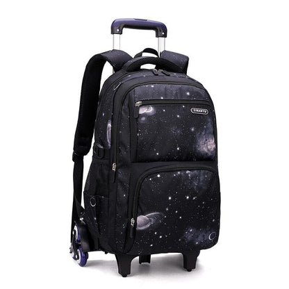School Bag Wheels School Backpack Wheeled Bag Students Bags Boys Travel Luggage
