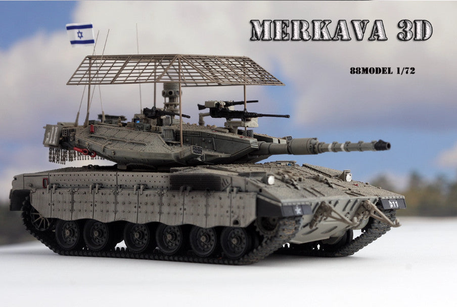 1:72 88MODEL Israel MERKAVA 3D 11C Main Tank Military Vehicle Resin Metal Model