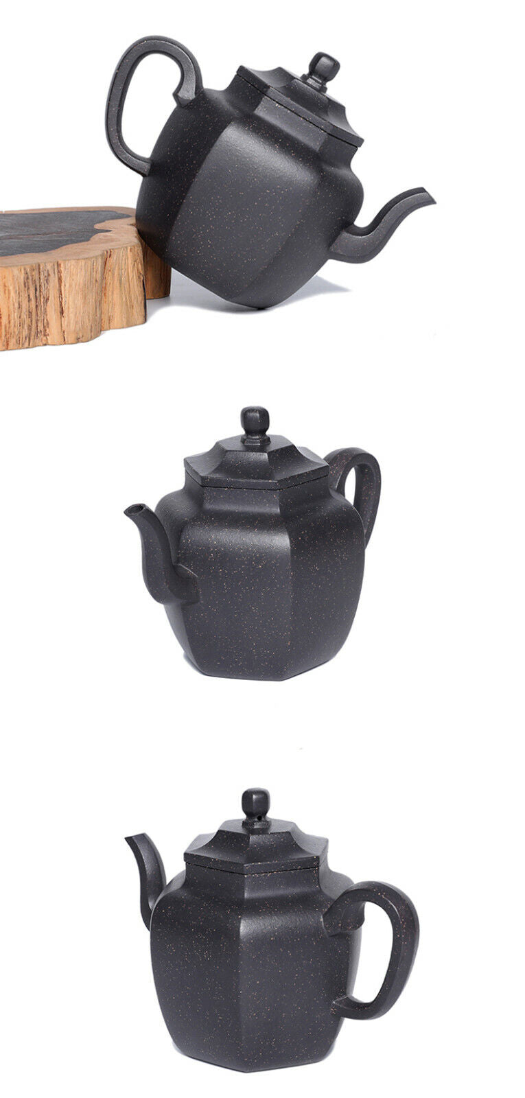 230cc Handmade Purple Sand Tea Pot in Yixing, China Purple Clay Liu Fang Gong Fu Tea Pot-