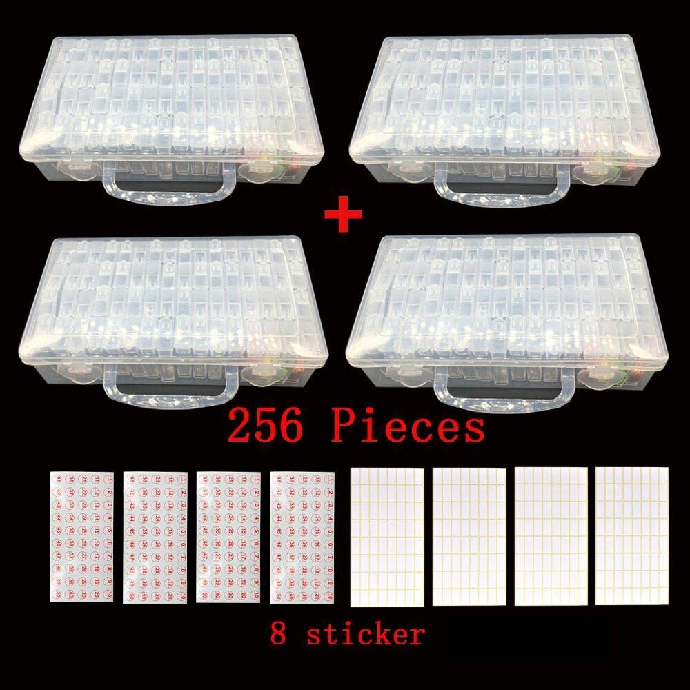 64/128/256 Pcs/Set Bottles Diamond Painting Tools Accessories Storage Containers
