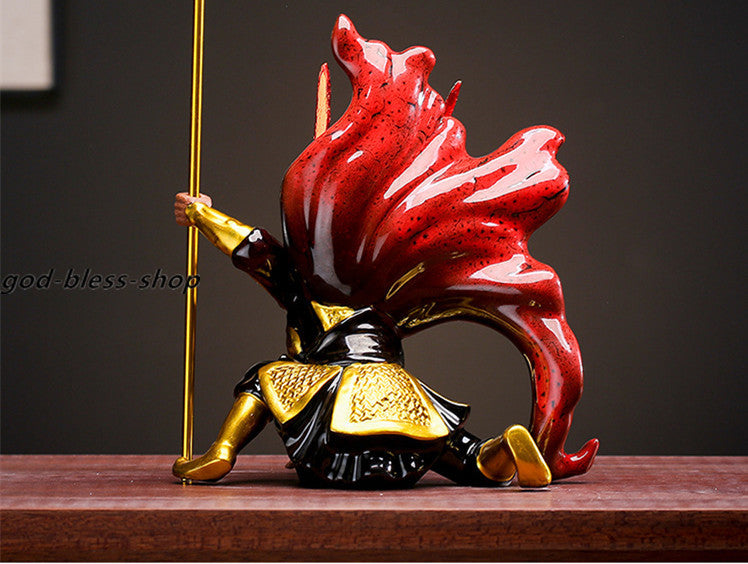 Creative Monkey King Statue Porcelain Tea Pet Home Decoration Black Myth-Wukong