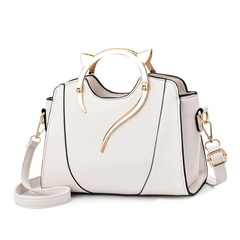 Handbag Women Purse Brand PU Leather Shoulder Bag Crossbody White
