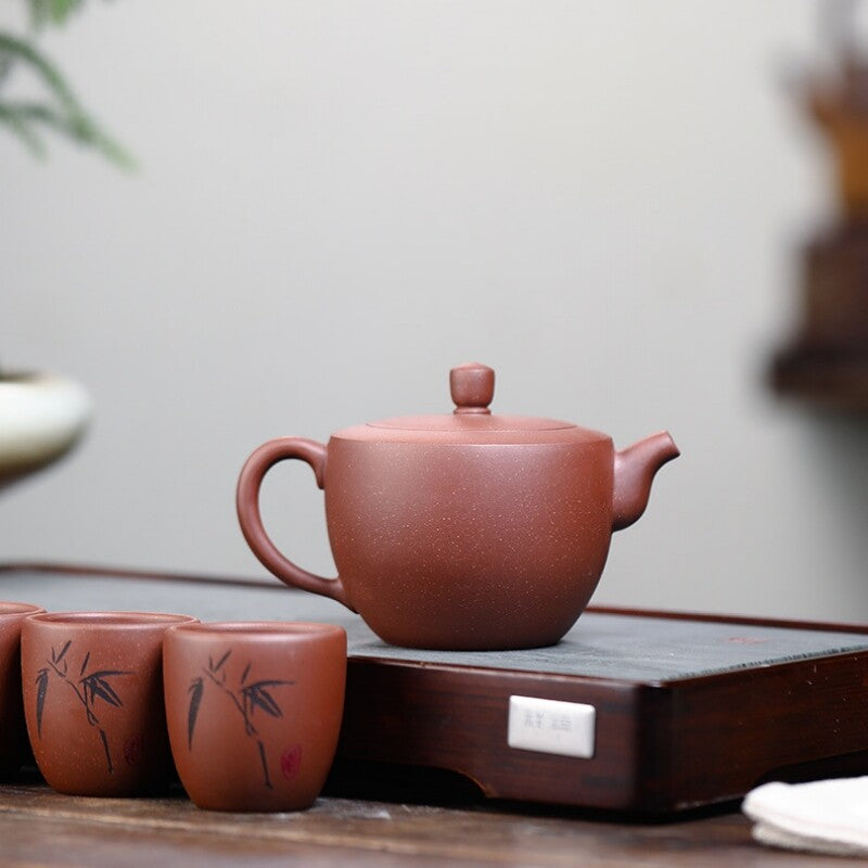 Full Handmade Tea Set True Yixing Zisha Purple Clay Original Ore Tea Pot Cup New