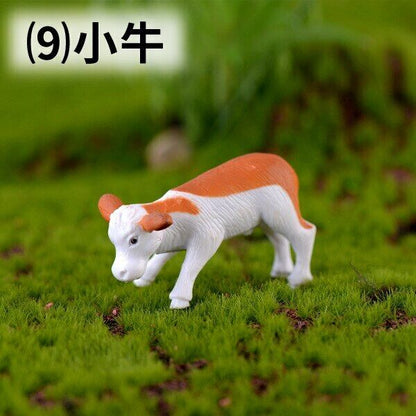 Plastic Animal 3pcs/lot Horse Cow Duck Duck Pig Goat Farm Craft Gift Landscape
