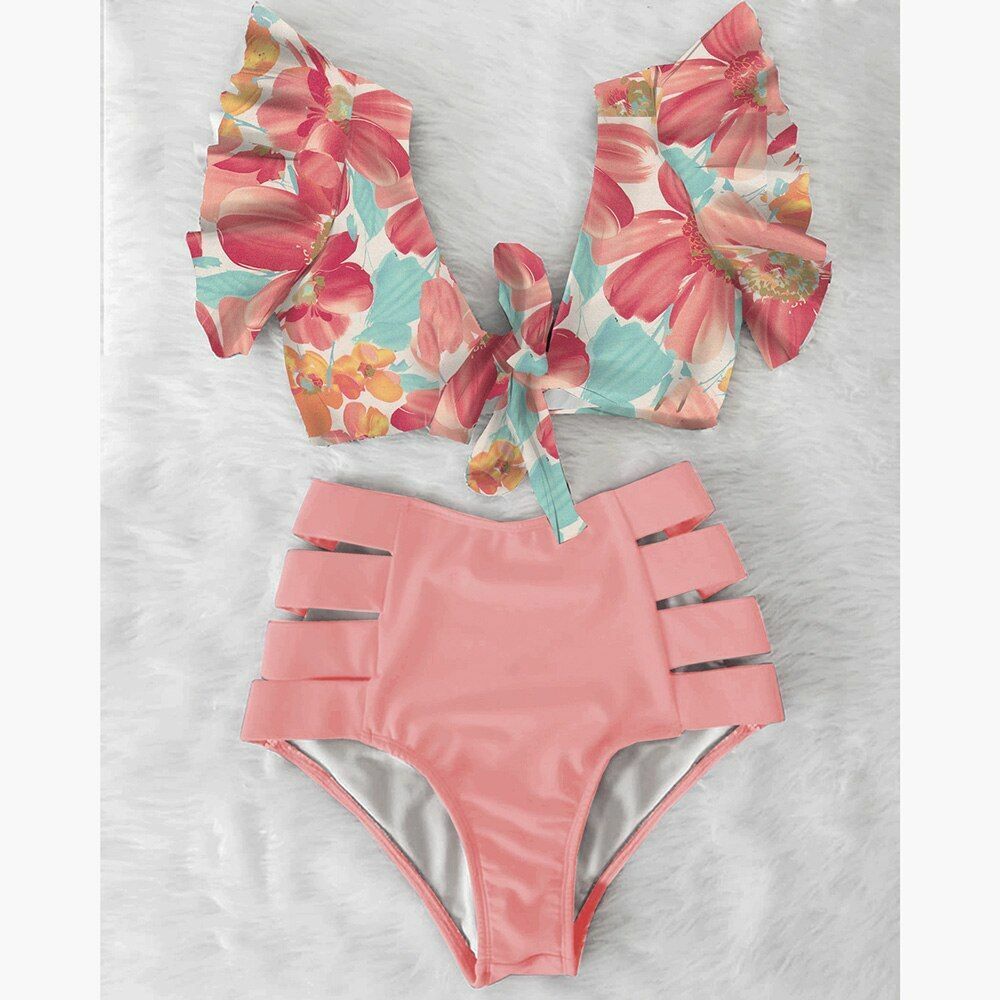 Women Swimsuit Swimwear High Waist Bikini Sexy Push Up Plus Size Bathing Suits