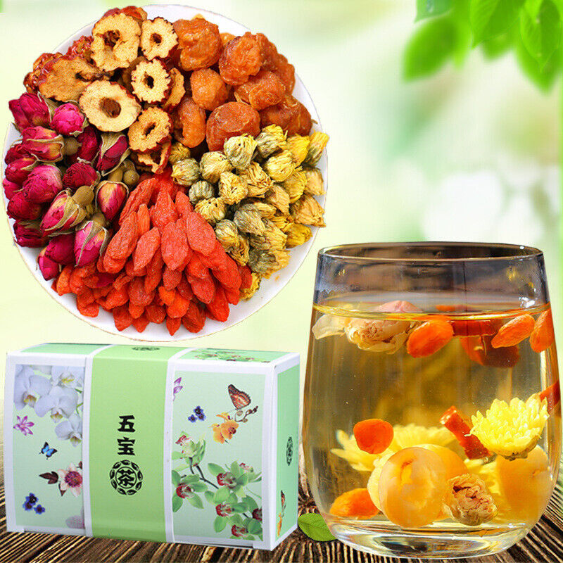 120g Ecology Herbal Tea Guiyuang Gouqi Date Meigui Juhua Cha Five Treasure Tea