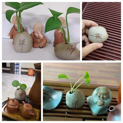 Buddhism Zen Chinese Style Mini Ceramic Vase Handicrafts Tea Ornaments Decor