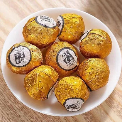 250g FuDing Ball-shaped Aged Shou Mei Longevity Eyebrow Handmade pearl White Tea