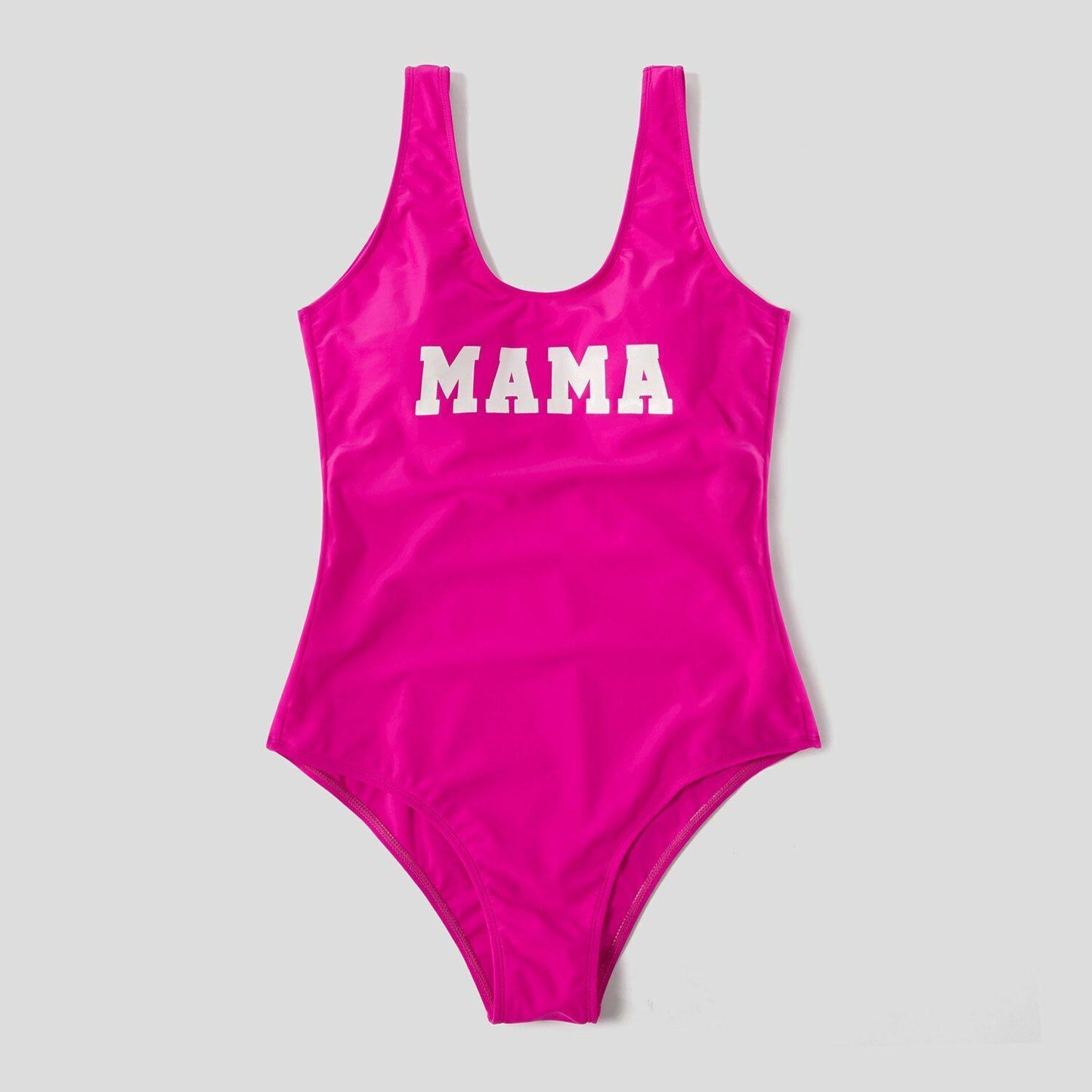 Matching Swimsuits Summer Family Letter Print One-piece Padded Round Stretchy