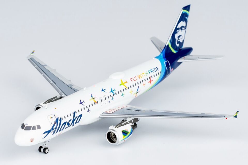 1:400 NG Model Alaska AIRBUS A320 Passenger Aircraft Diecast Airplane Model