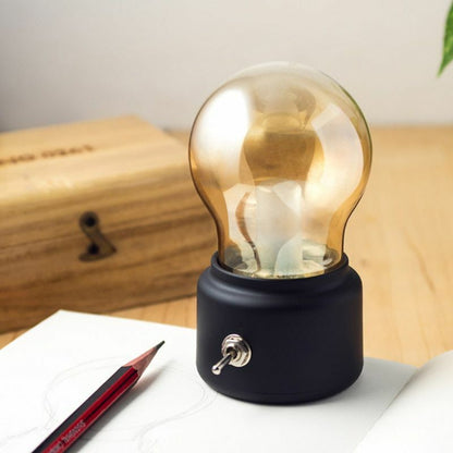 Vintage Lamp LED Night Light Bulb USB Rechargeable Bedroom Bedside Writing Desk