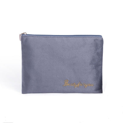 Cosmetic Bag Soft Velvet Make Up Storage Toiletry Package Travel Organizer Pouch