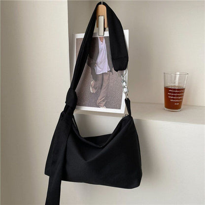 Black Crossbody Bag Handbag Shopper Chain Knotted Straps Messenger Shoulder Bags