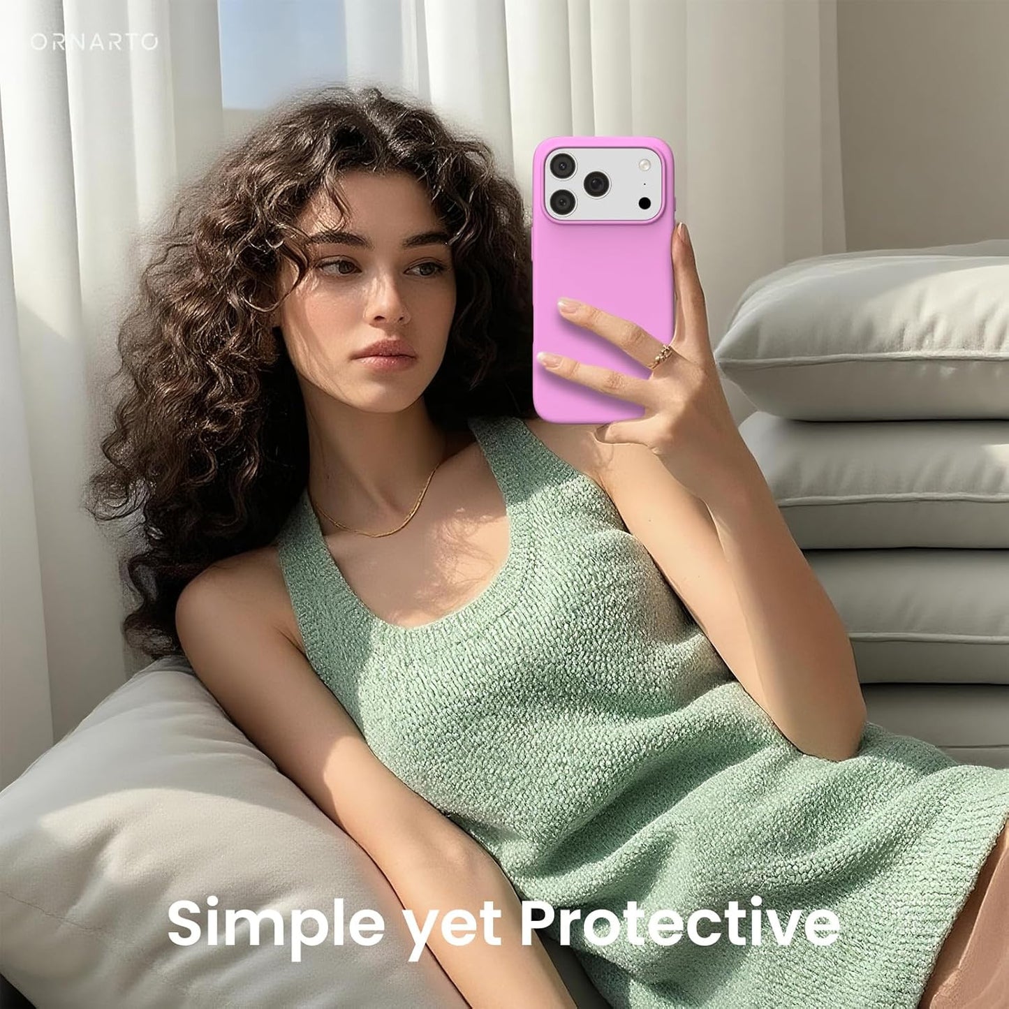 Compatible with Iphone 17 Pro Case 6.3", Slim Liquid Silicone 4 Layers Full Cove