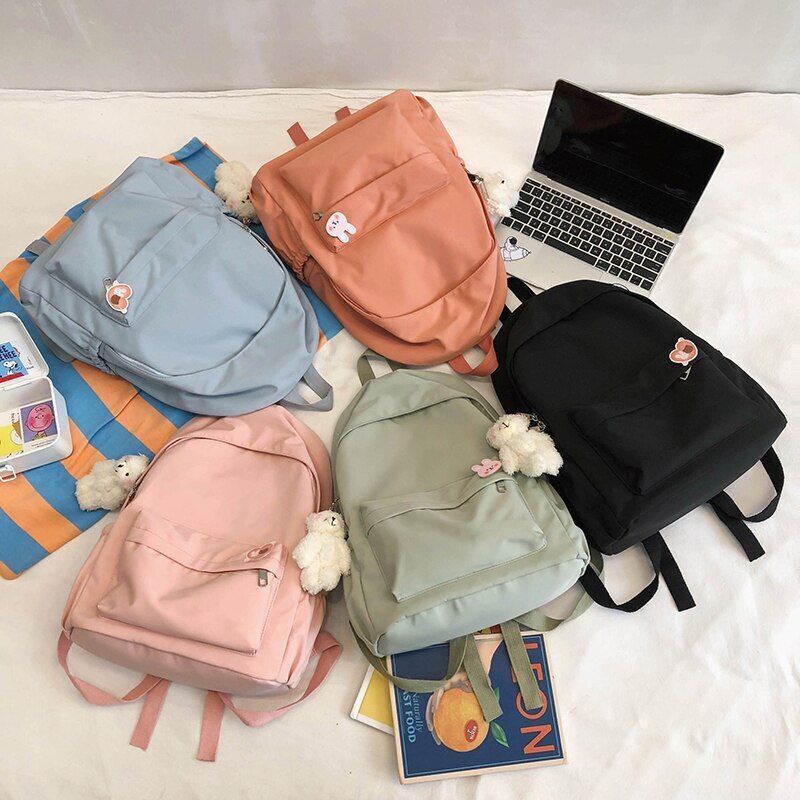 Backpack Waterproof Nylon School Travelling Bags 30*14*40 CM Nylon Orange/Pink