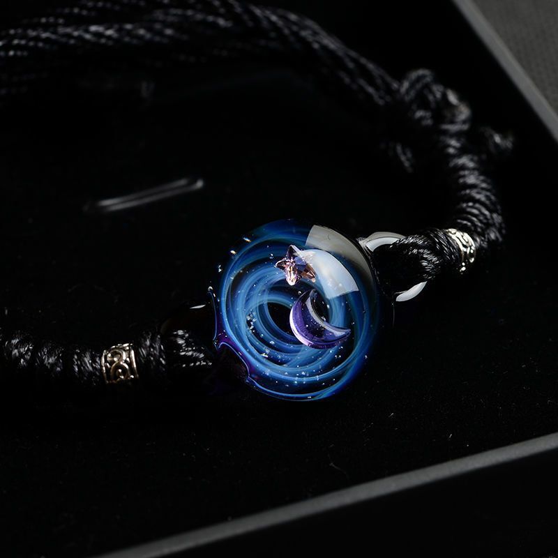 Men Women Beaded Bracelets Nebula Cosmic Handmade Galaxy Couple Jewelry Presents
