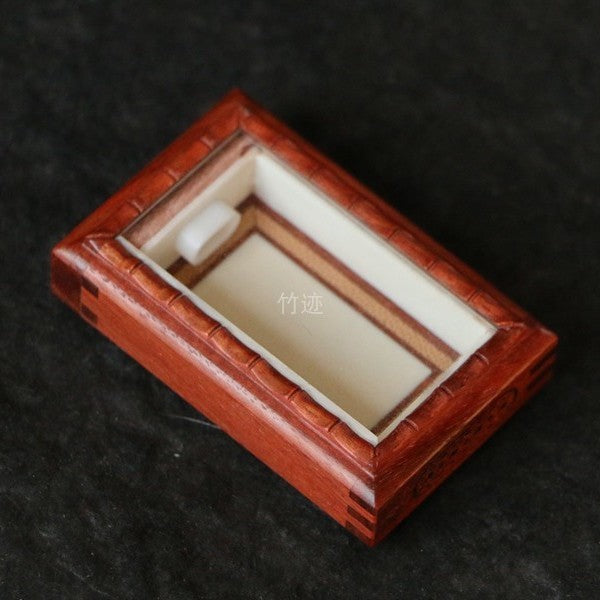 Haipai Master Zhang Shenglin Redwood Insect Box 60x38x16mm Mortise-Tenon