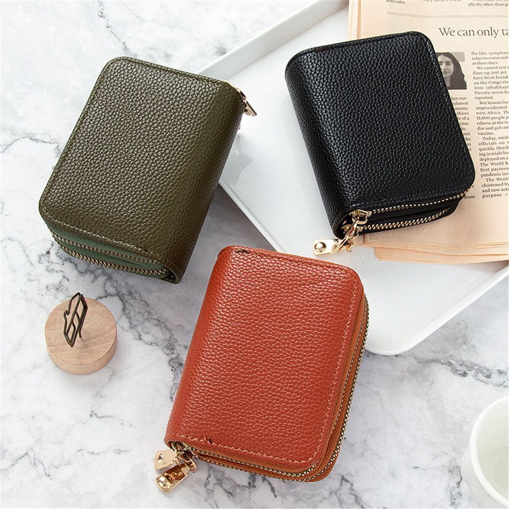 Wallets Zipper Mini Coin Purse Synthetic Leather Card Holder Bag Multifunctional