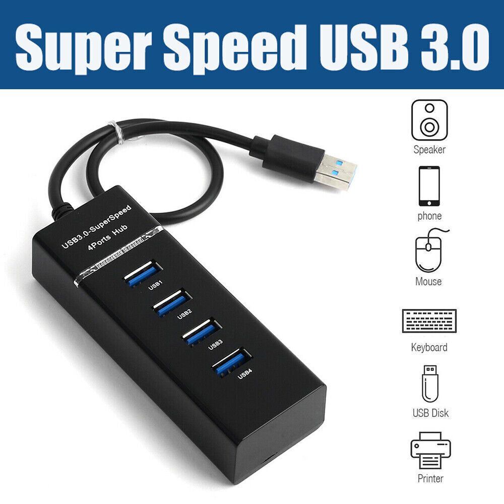 Cargador Enchufe para PC Computadora Mac Laptop 4 Puertos Portatil Adaptador