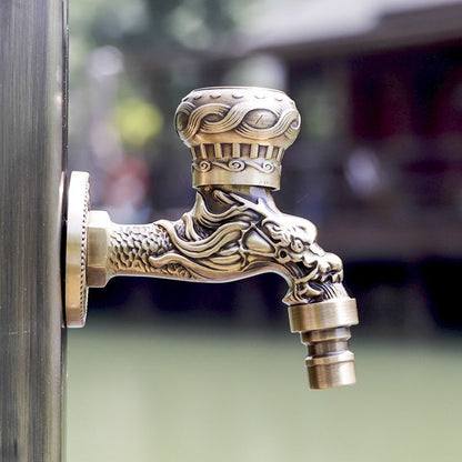 Decorative Garden Faucet Brass Animal Shape Bibcock Retro Tap Bathroom Accessory