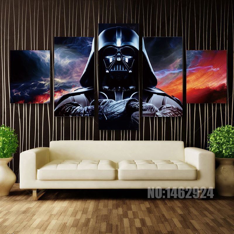 Star Wars Darth Vader Movies Actor Canvas Prints Painting Wall Art Decor 5PCS