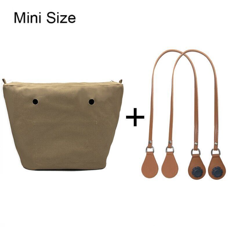 1set Canvas Lining Insert Inner Pocket 85cm Long Handles Microfiber Leather Bag