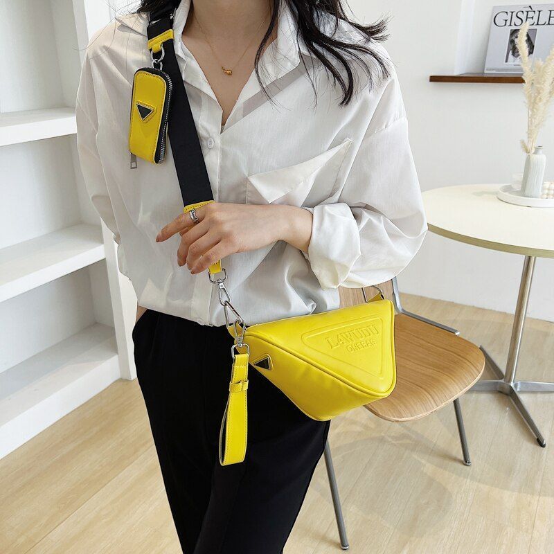 Luxury Messenger Shoulder Bag Synthetic Leather Handbag Nylon Messenger Purses