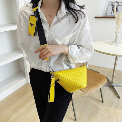 Luxury Messenger Shoulder Bag Synthetic Leather Handbag Nylon Messenger Purses